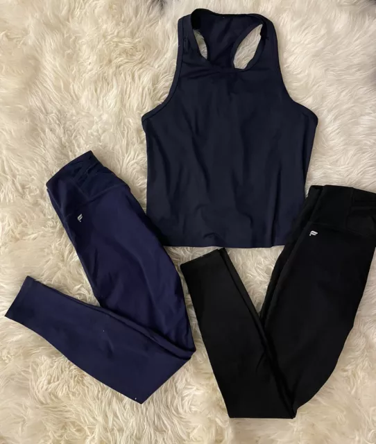 FABLETICS TRINITY MOTION365 High Waisted Leggings XS & Tank Small Black  Navy Lot $40.00 - PicClick