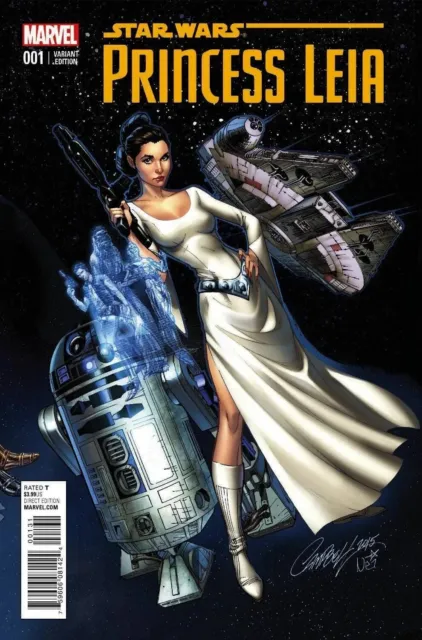 (2015) Marvel Star Wars Princess Leia #1 1:50 J Scott Campbell Variant Cover