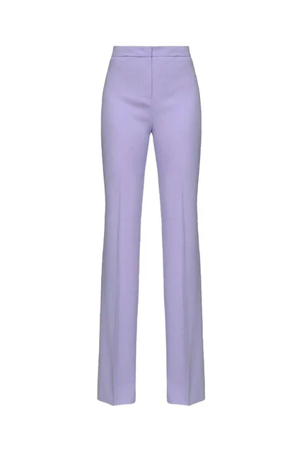Pinko Outlet: Pantalone in misto lino stretch - Bianco | Pantaloni