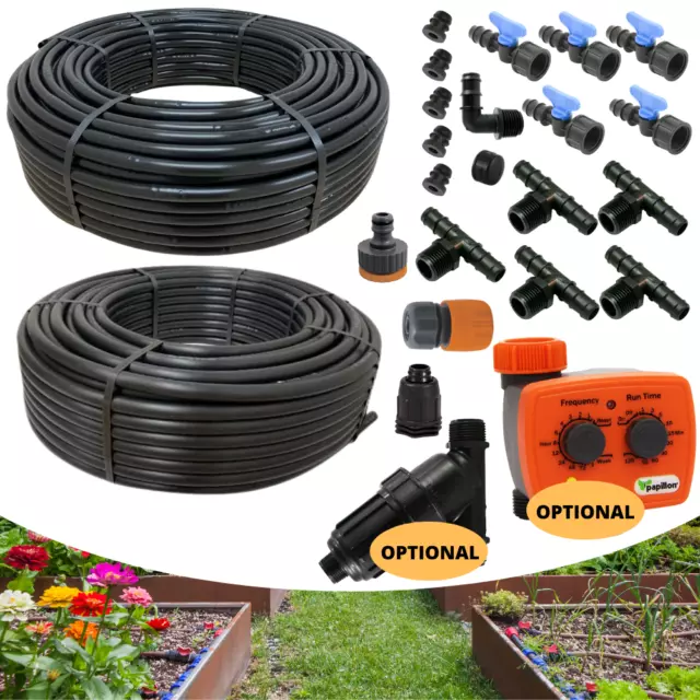 Kit Irrigazione A Goccia 50 Mq Ala Gocciolante Passo 30 Per Giardino Ampliabile