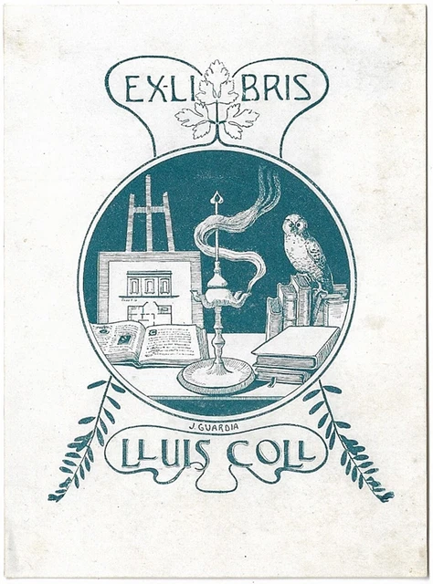 JAUME DEL GUARDIA: Exlibris für Lluis Coll