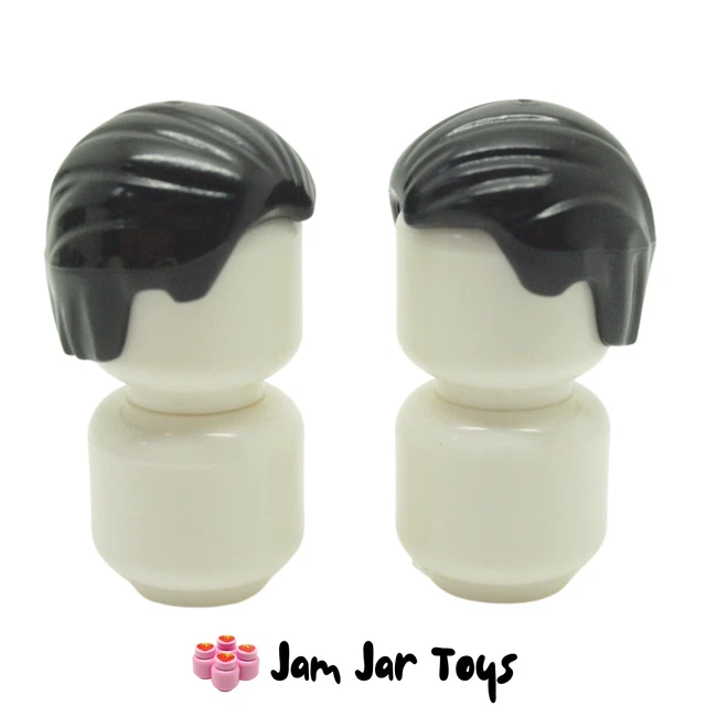Lego black hair best sale piece