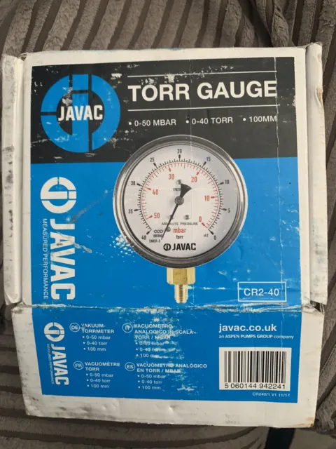 Javac CR2-40 Absolute Pressure Torr Gauge 0-50 mbar