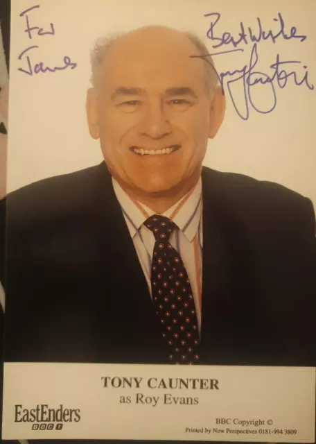 BBC EastEnders Roy Evans Hand Signed Cast Card Tony Caunter Autograph