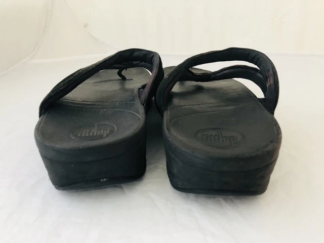 fitflop Womens Black Sandals/thongs Flip-flop Platform .Size 10 3