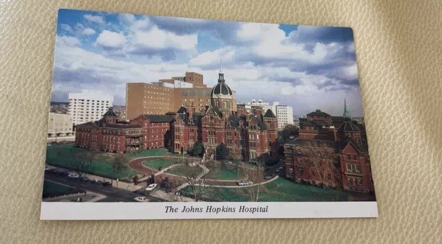 Baltimore Maryland Johns Hopkins Hospital Building Streetview Chrome Postcard