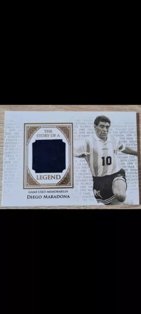 Cromo Futera maradona trozo camiseta usada match worn barcelona jersey card