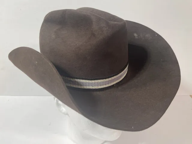 Cowboy Hat Mens Western Genuine Leather Texan Style Cattleman Rancher  Horseman