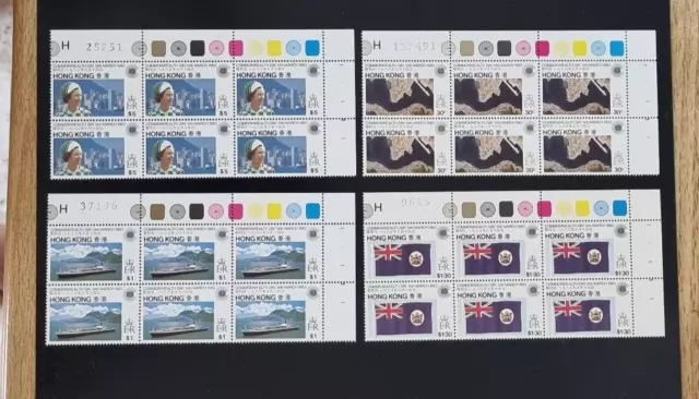 China Hong Kong 1983 QEII Commonwealth day stamp 4V in Block of 6 mnh