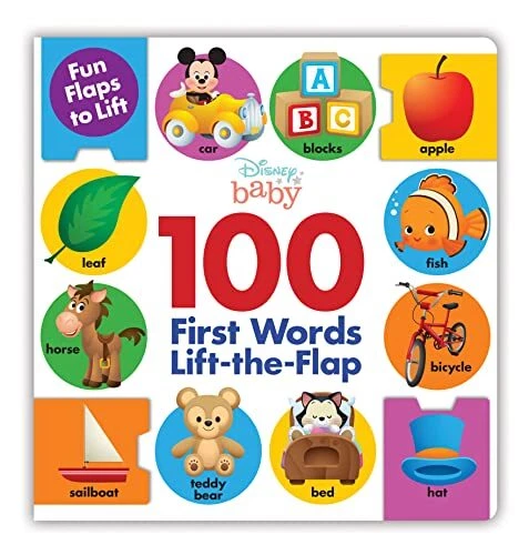 DISNEY BABY: 100 First Words Lifttheflap, Disney Books EUR 7,24 ...