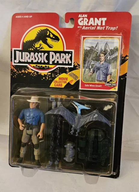 Jurassic Park Alan Grant 1993 Kenner New First Issue Card With Black Background