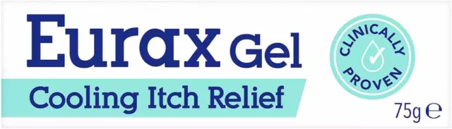 Eurax Cooling Itch Relief Gel 75 g, Proven to Soothe, Hydrate & Instantly Cool &