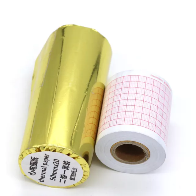 2 Rolls Thermal Printer paper for ECG EKG Machine Electrocardiograph 50MMX20M