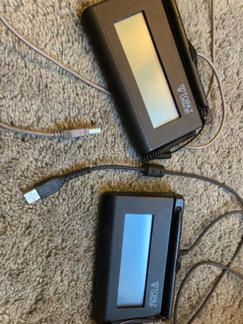 2 Topaz SigLite Digital Capture Pads T-LBK460-HSB-R Signature Pads