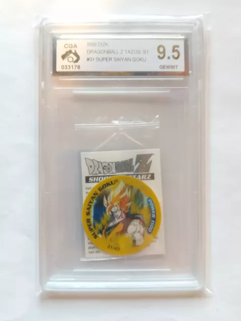 DBZ Dragon Ball Z 2000 SEALED tazo dizk CGA 9.5 Series 1 31/40 SUPER SAIYAN GOKU