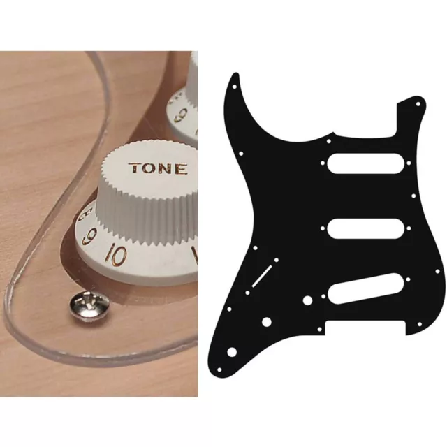 Battipenna Per Chitarra Elettrica Fender Stratocaster Sss Mancino Trasparente