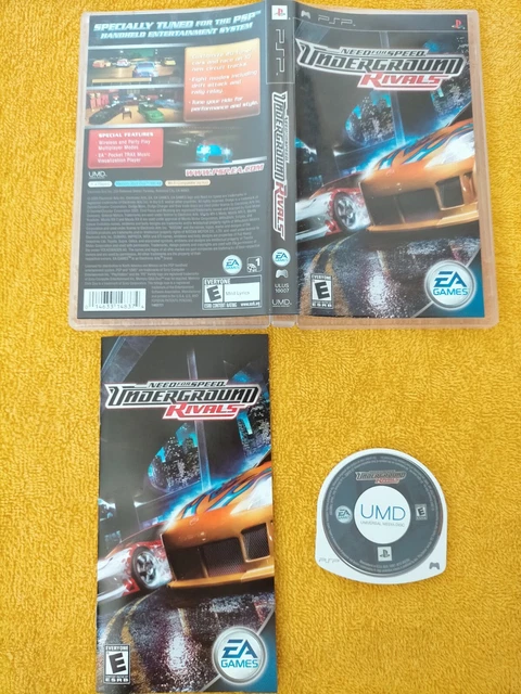 Need for Speed Underground Rivals PSP Video Game Car Racing MINT Complete