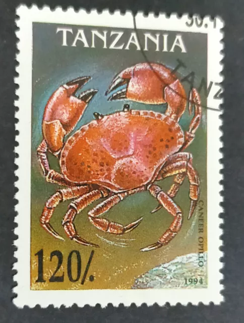 World Africa Tanzania stamp 1994 Crustaceans Cancer opillo Crab