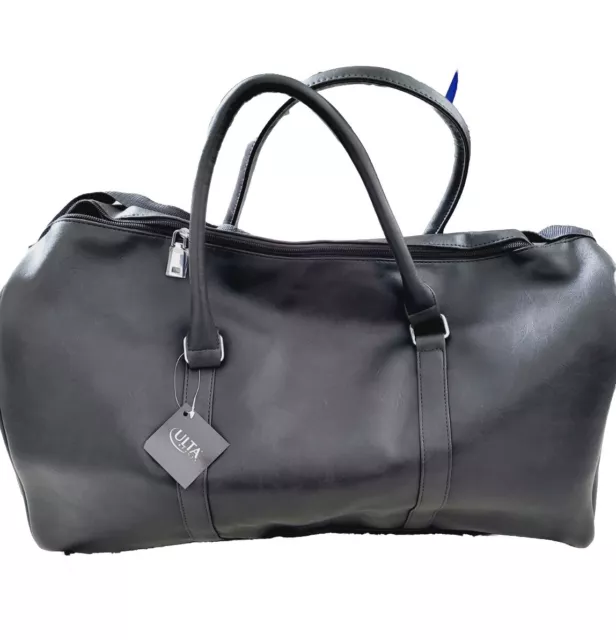 Ulta Weekender Duffle Bag 19x10x12inch Faux Leather Grey New With Tags