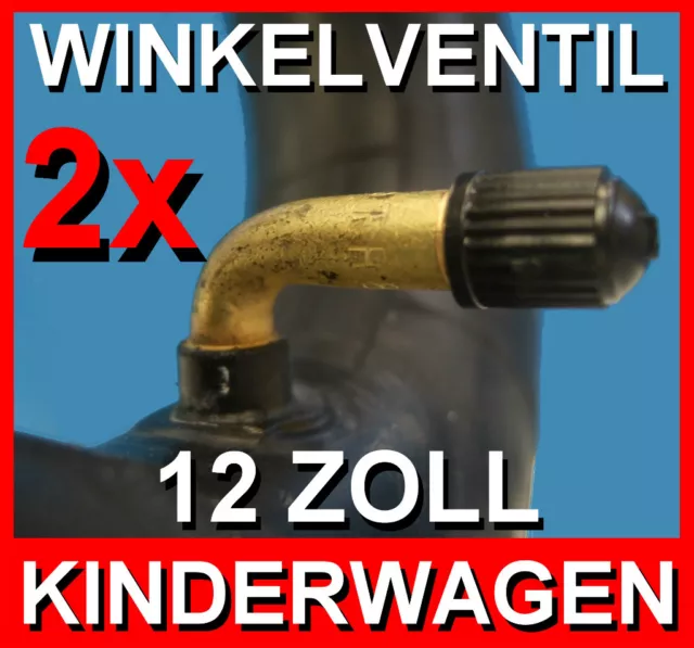 2x TOP SCHLAUCH 12 1/2 x 2 1/4 Winkelventil für Kinderwagen Reifen Buggy Roller