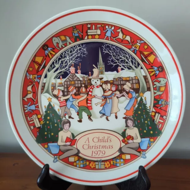 Wedgwood A Child's Christmas 1979 Collectors Plate VGC No Chips Cracks Crazing
