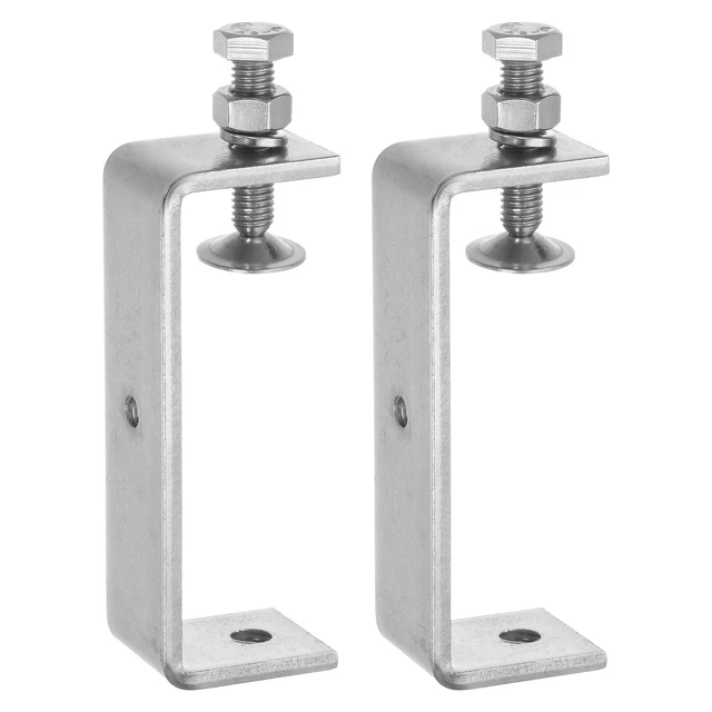 2Pcs Stainless Steel C Clamps 120mm Wide Jaw Opening for Woodworking Welding