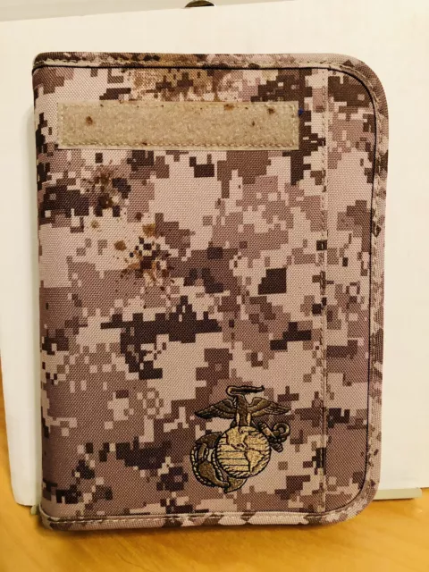 Marines Digital Camo Portfolio Organizer Pad Field Notebook Zip 10" x 7"