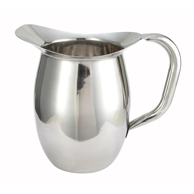 Winco WPB-2 S/S 2 Qt. Deluxe Bell Pitcher
