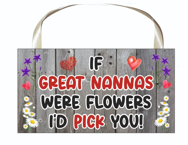 Große Nanna-Plakette - Wenn großartige Nannas Blumen wären, würde ich dich auswählen lustiges süßes Geschenk 2