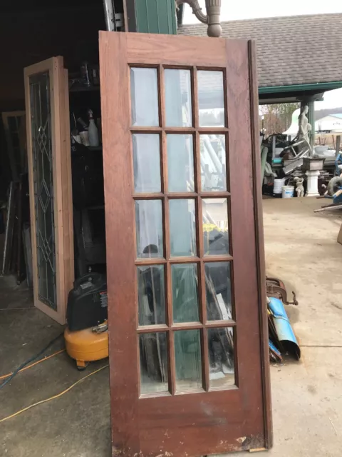 AN495 antique all beveled glass French door 30 x 80 x 1.75