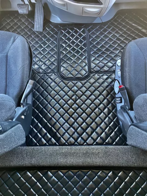 Peterbilt 579 Model Eco Leather Floor Mats Fits MidRoof Sleeper Models