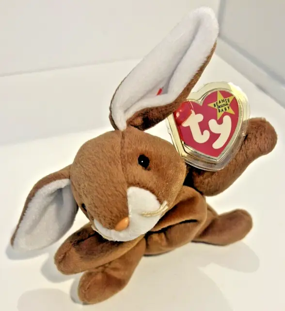 Ty Beanie Baby Ears - Brown Rabbit - Mint Condition - Retired With Tags