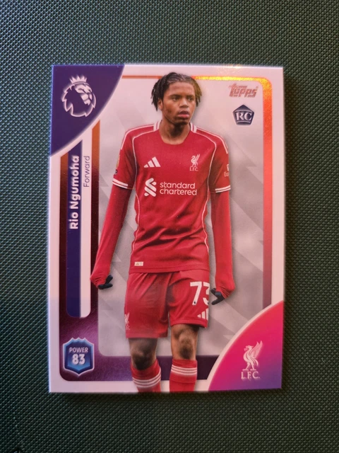Carte Topps Now Rio Ngumoha Liverpool 2024-25 - Rookie Card, Prévente, état Near Mint