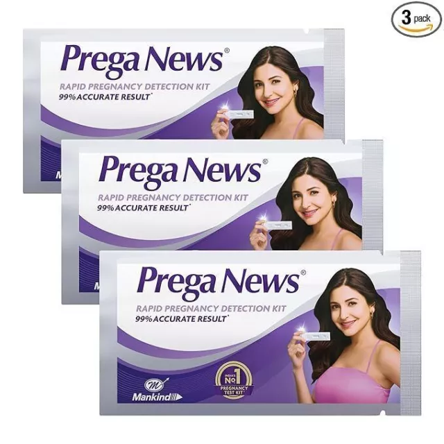 Prega News Orina HCG Kit de prueba de embarazo Dispositivo 99% Resultado...