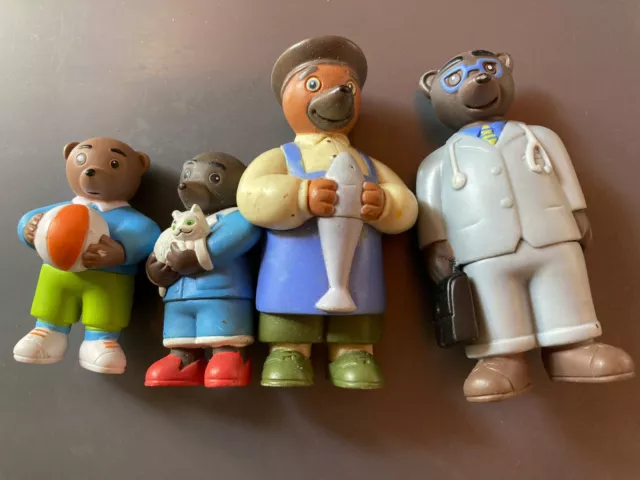 Lot De 4 Figurine Petit Ours Brun - 2003 Et 2004