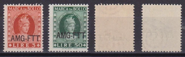 "Amg-Ftt Trieste Lot Fiscal Revenue Lire 3 And Lire 50-New-"