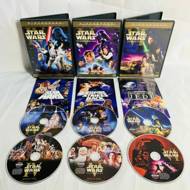 ✅Star Wars Limited Edition Original Theatrical Unaltered Trilogy DVD 6 DISC SET