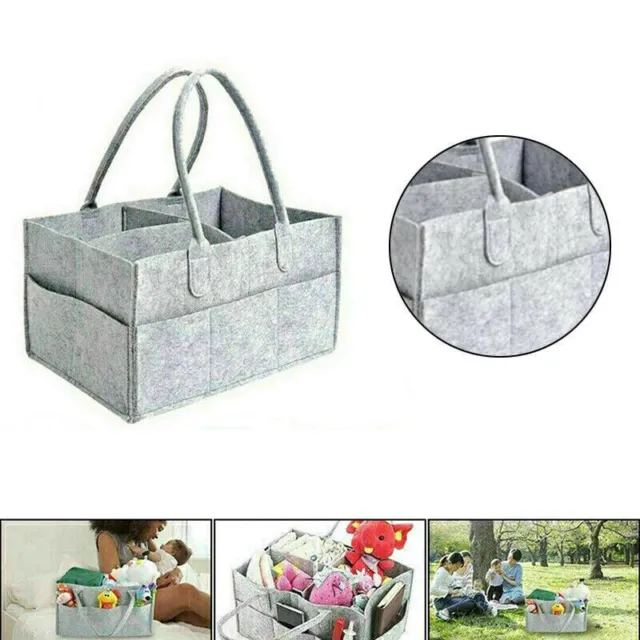 Baby Diaper Caddy Organizer Portable Holder Bag Nursery Essentials Storage Bins 3