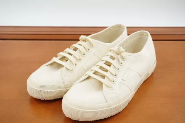 SUPERGA COTU WOMEN S Size 8 Shoe Cream Lace Up Classic Casual