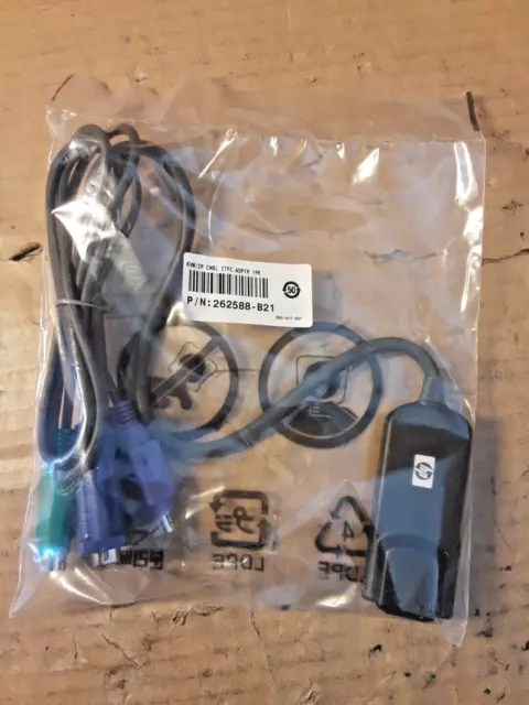 NEW HP 262588-b21 CAT5 PS/2 KVM IP Console Interface Adapter Cable