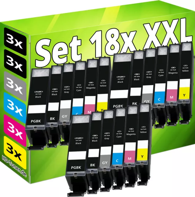 18x Stampante Cartuccia per Canon Pixma MG7700 MG7750 MG7751 MG7752 MG-7753 Set