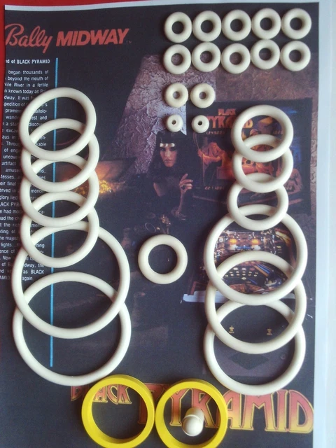 Kit élastiques Caoutchouc Pour Flipper (Flippers) - Doigt De Batteur Jaune - Neuf