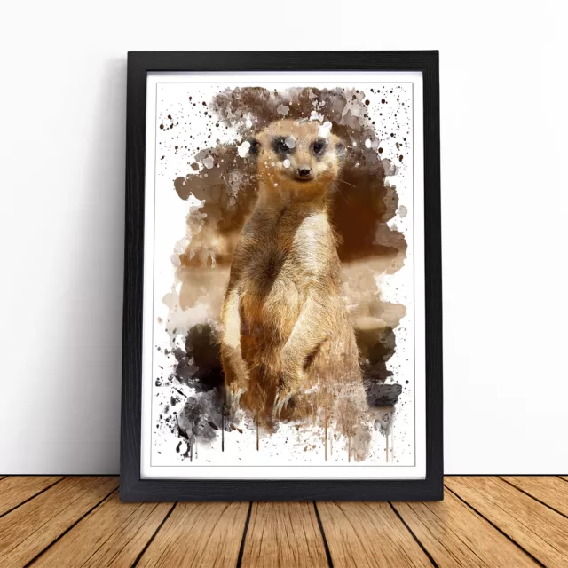 Meerkat (2) V3 Wall Art Print Framed Canvas Picture Poster Home Decor