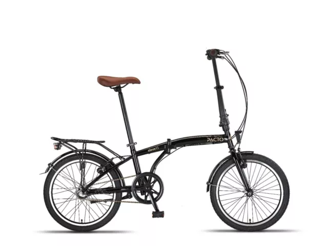 PACTO ELEVEN Bicicleta plegable de 20 pulgadas de alta calidad con cuadro...