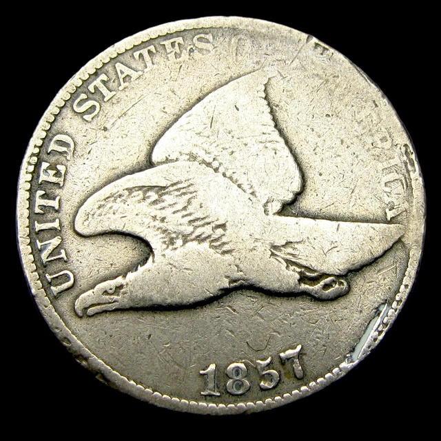 1857 Flying Eagle Cent Penny ---- Nice Details Coin ---- #UU058