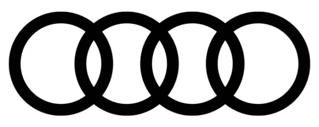 x2 Audi rings logo vinyl sticker decals