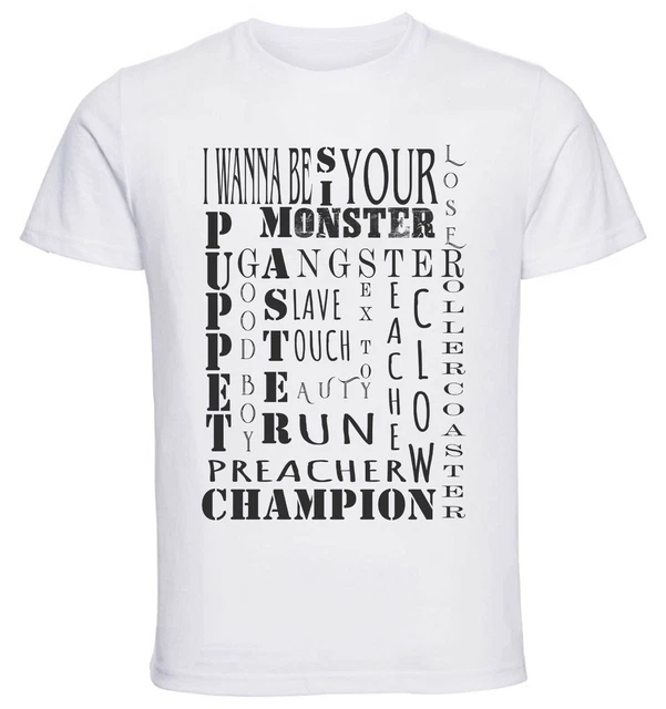 T-Shirt White - Maglia Bianca - Maneskin - I wanna be your slave - Lyrics