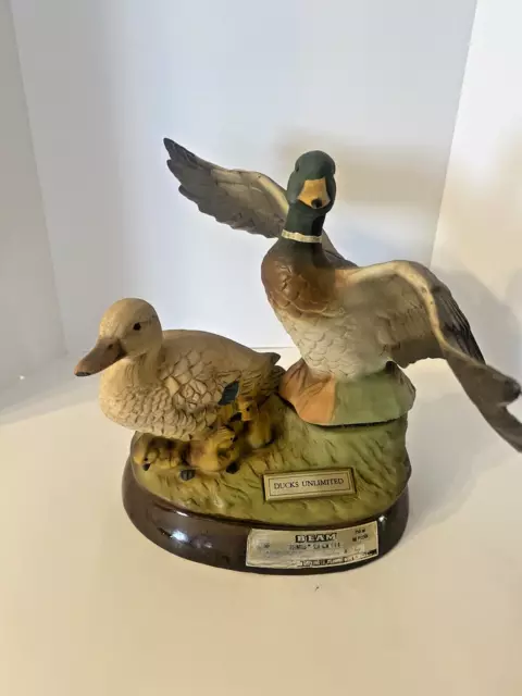 Vintage 1984 Jim Beam MALLARD Ducks Unlimited Decanter Empty