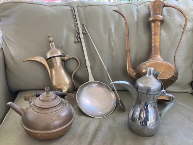 Vintage Brass Dallah Collection - Saudi Arabia