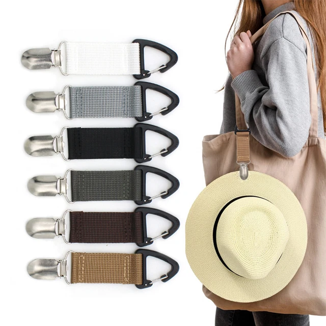Bag Hat Clip Webbing Decorate Traveling Backpack Hat Holder Buckle Closure